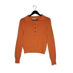 Urban Outfitters Women's Long Sleeves Cotton Blend Orange Sweater Size XS